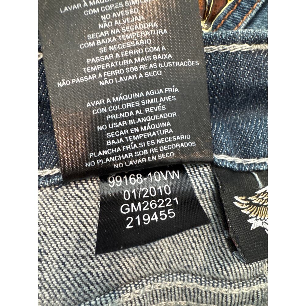 Harley Davidson Blue Bootcut Jeans Women's Size 8 - Picture 10 of 12